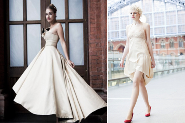 Models in wedding dresses